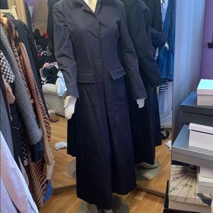 Date Paris long  denim trench fitted lined coat